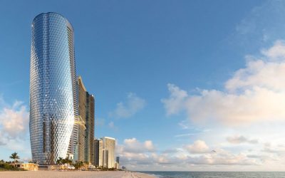 Una torre de vidrio a pie de playa en Miami