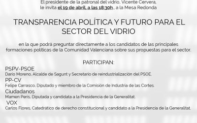 Los políticos analizan en futuro del sector del vidrio industrial en una mesa redonda